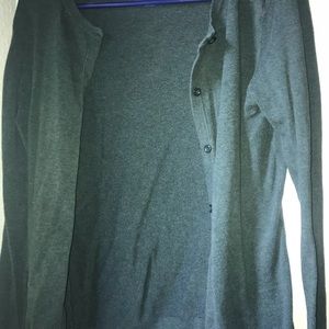 Simple forest green cardigan